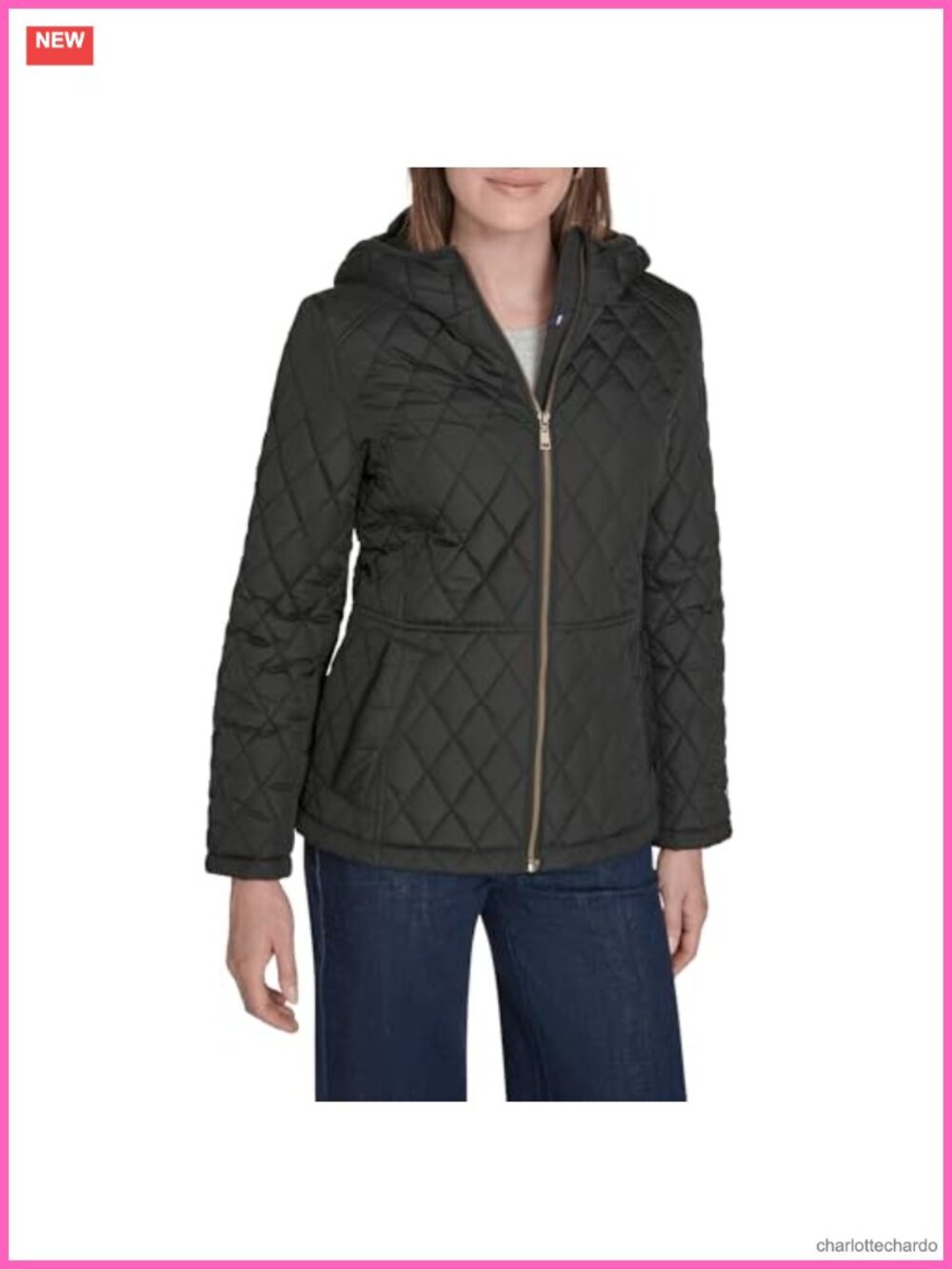 Long Sleeve Zip Up Essential Quilted Jacket